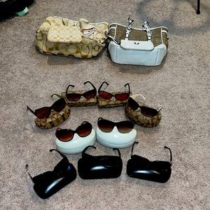 2 Bags, 2 Coin Purses, 9 Sunglasses & Cases - COACH